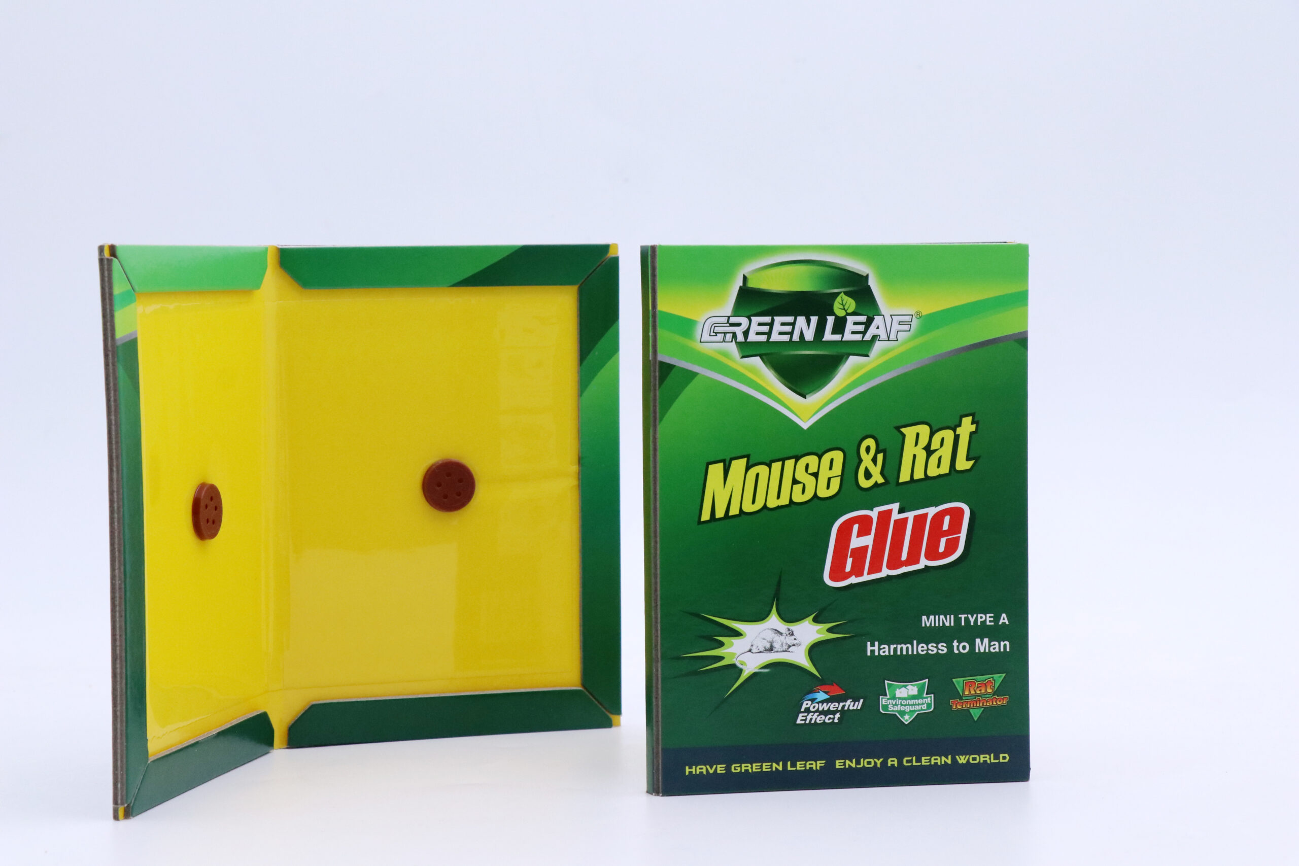 IMG_2336 Free Shipping GREEN LEAF Mouse & Rat Glue Board, Mini Type A Strong Sticky Mouse Trap, Non-toxic Odorless Rodent Catcher for Indoor Use - Image 1