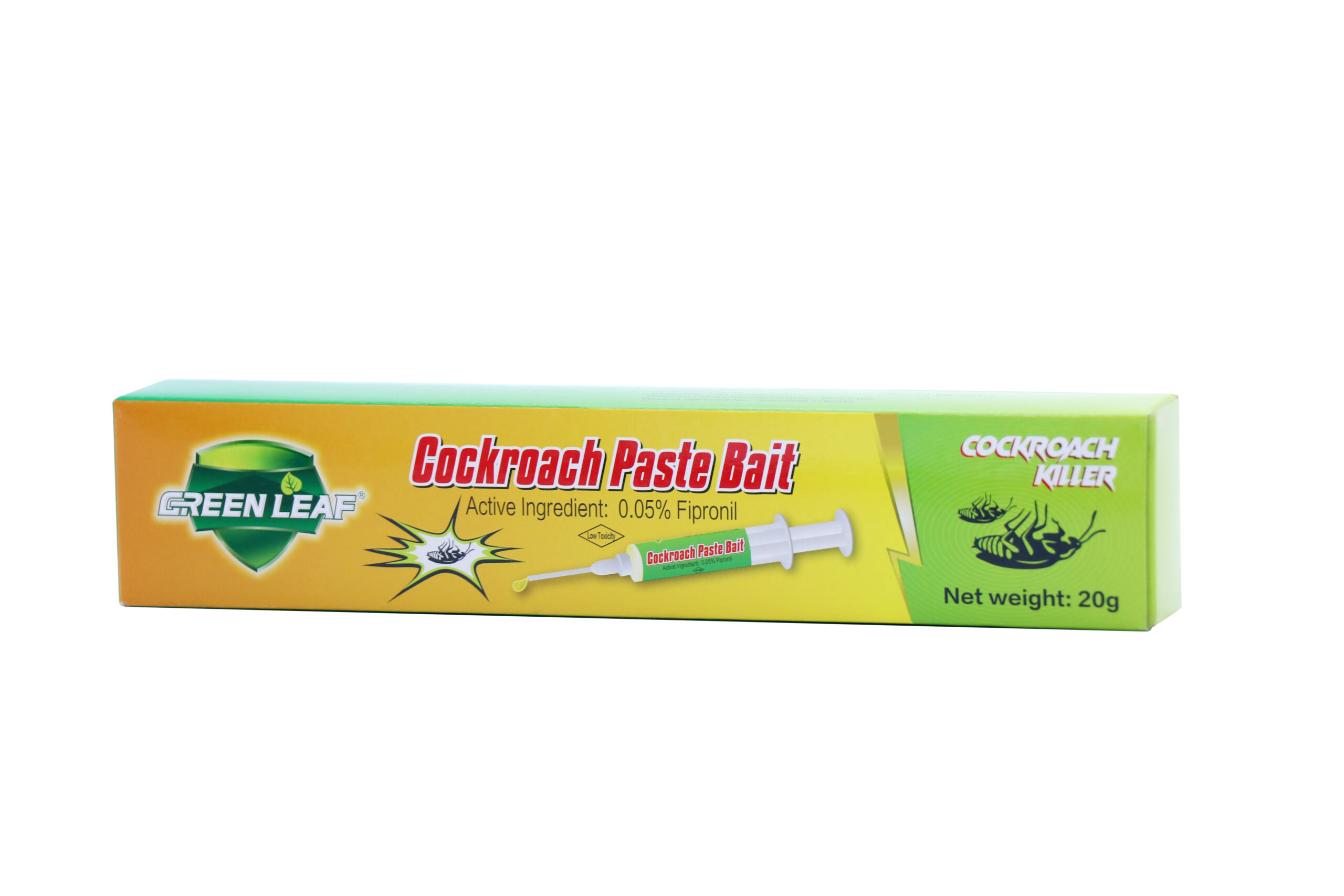 IMG_2355 Free Shipping GREEN LEAF Cockroach Paste Bait Gel, 0.05% Fipronil Cockroach Killer Gel Bait, 20g Per Tube, Household Roach Elimination - Image 1