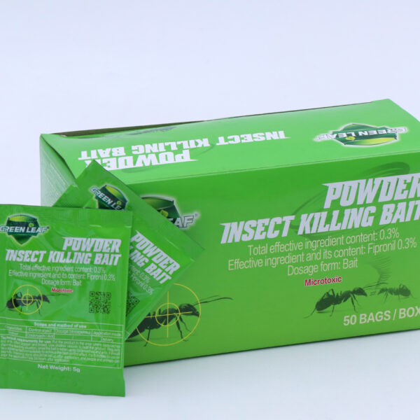 Free Shipping Green Leaf Insect Killing Bait Powder, 5g Per Sachet, 0.3% Fipronil Ant Killer Bait,Indoor Pest Control