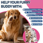 Free Shipping Flea & Tick Prevention Drops for Dogs & Cats | Natural Oral Supplement with Omega-3 & Multivitamins | Bacon Flavor | 2 fl oz (60mL) - Image 3