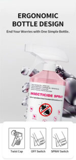Free Shipping 300ml Dinotefuran 0.5% Insecticide Spray, Fast-Acting Cockroach Killer with Long-Lasting Protection, Chain-Reaction Bug Spray for Roaches, Fleas, Bed Bugs, Ants - Image 5